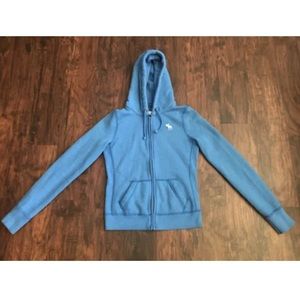 Abercrombie & Fitch Women’s Blue Zip Up Hoodie Sz Medium